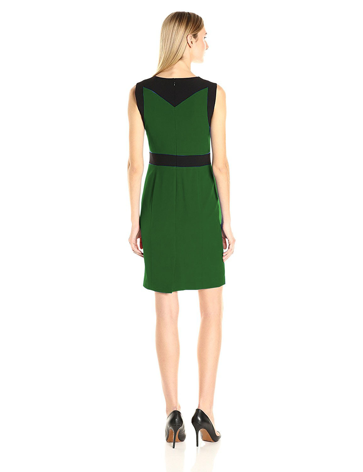 Vestido en verde y negro