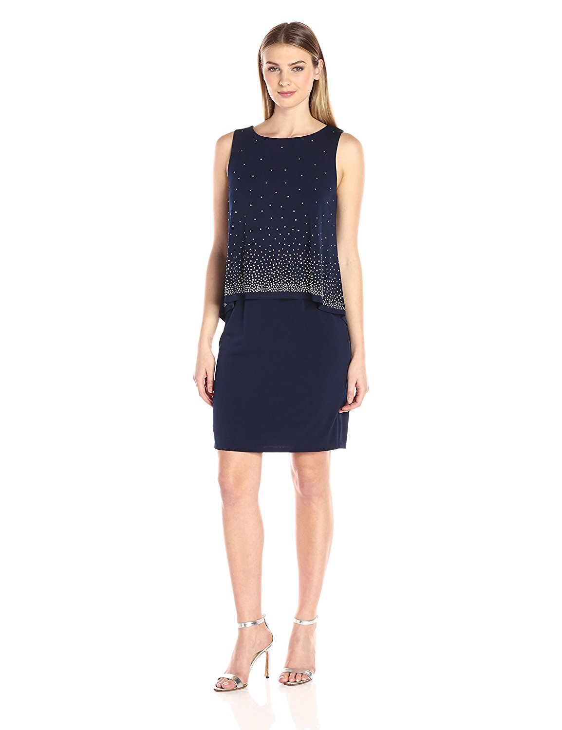 Vestido con top bordado