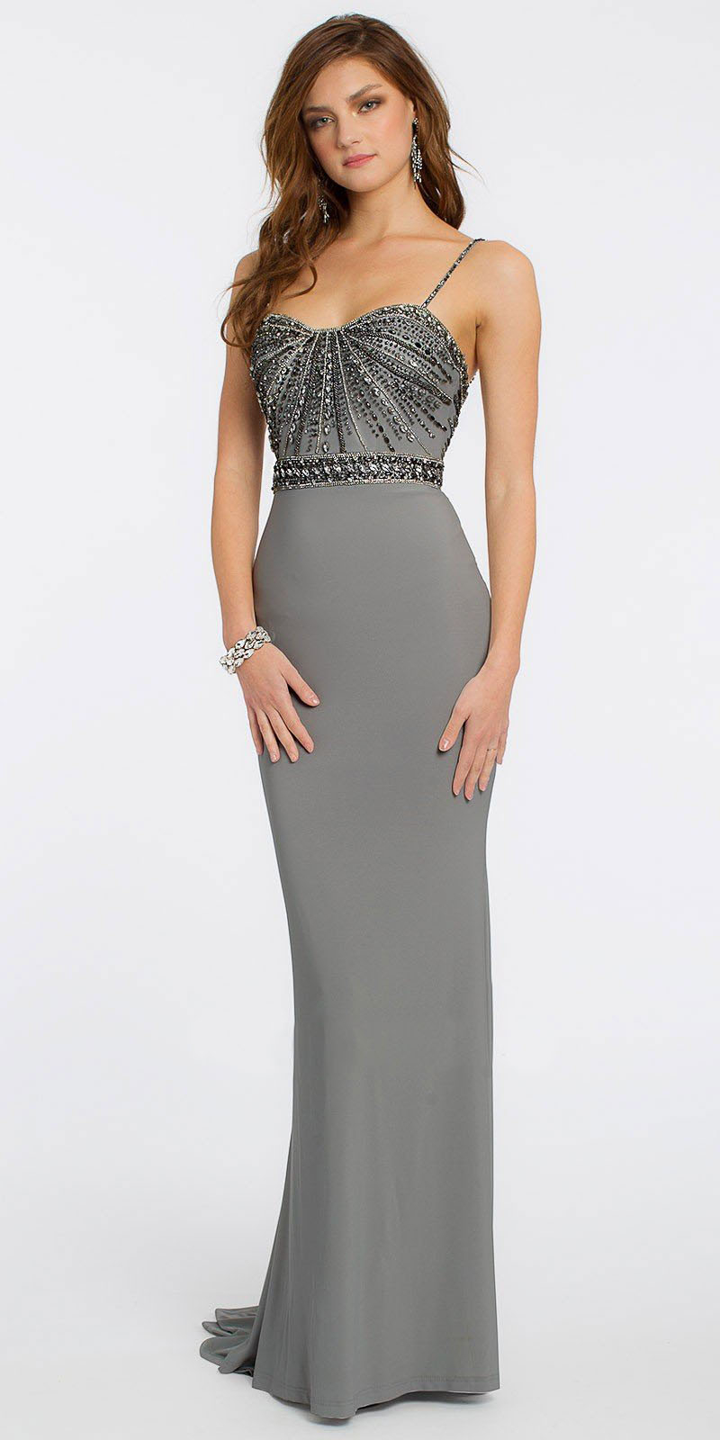 Vestido con top bordado