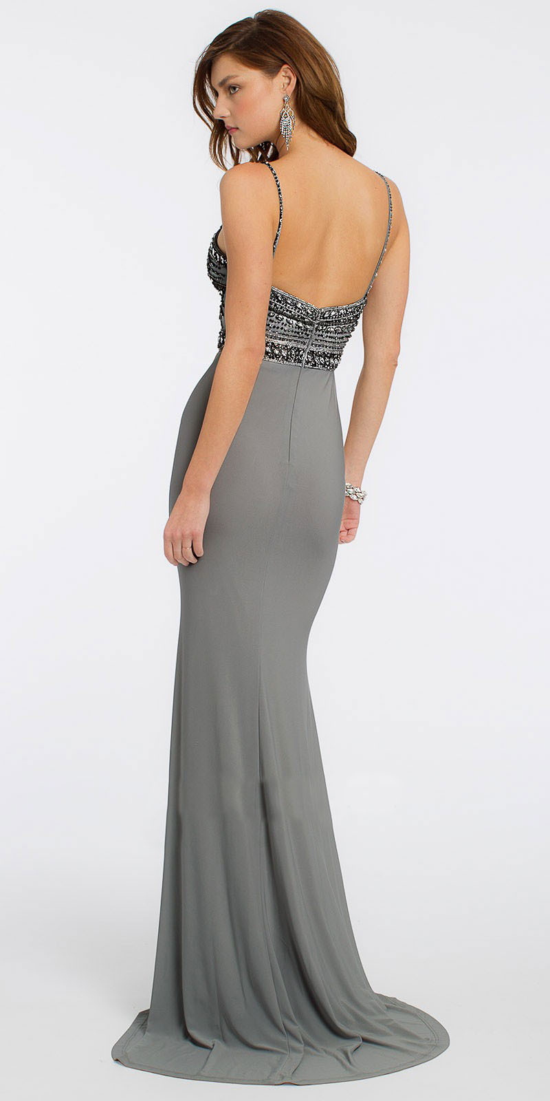 Vestido con top bordado