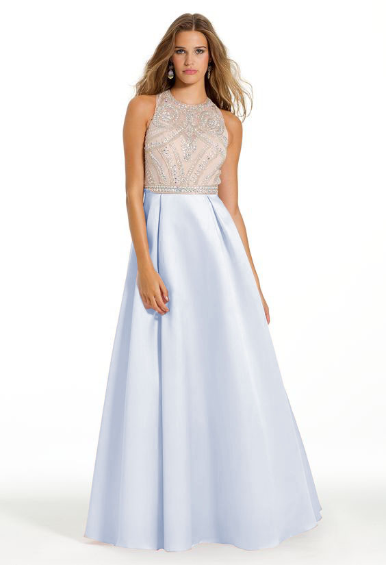 Vestido con top bordado