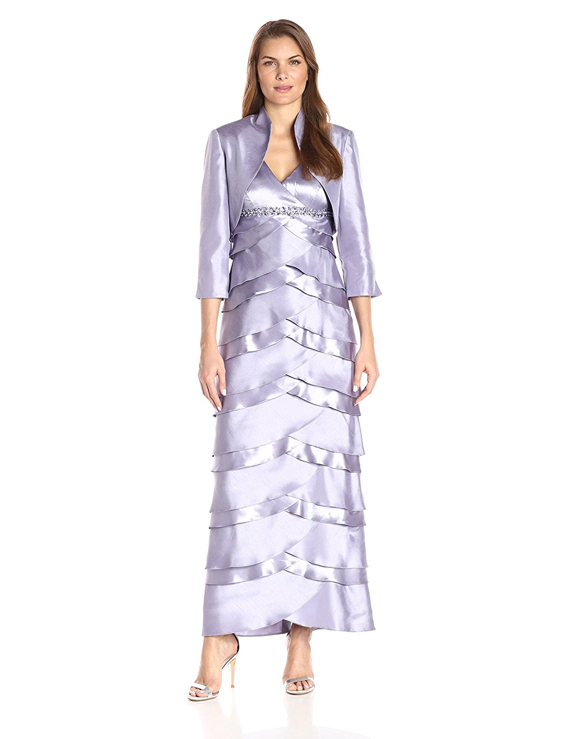 Conjunto de torera y vestido largo
