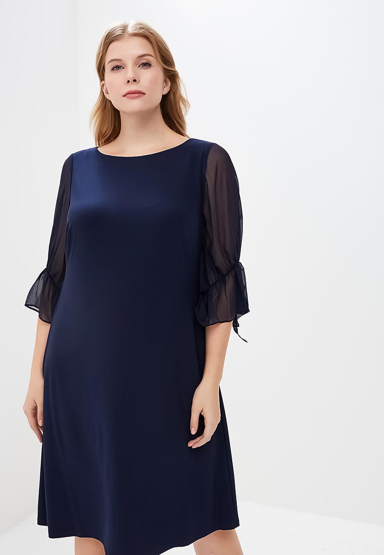 Túnica azul con detalle en puños
