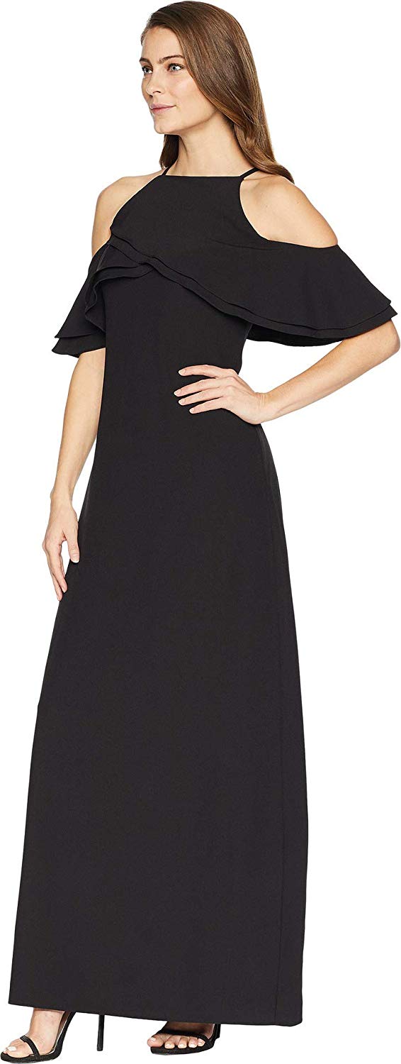 Vestido cold shoulder con mangas caidas