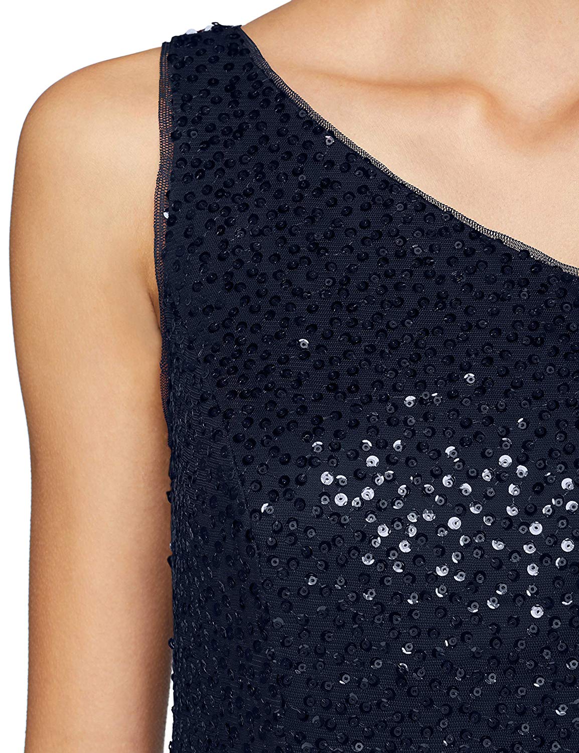 Vestido de lentejuelas con un solo hombro