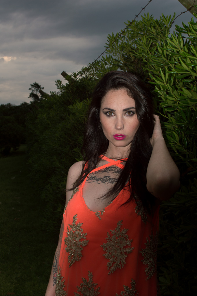 Vestido con tul bordado