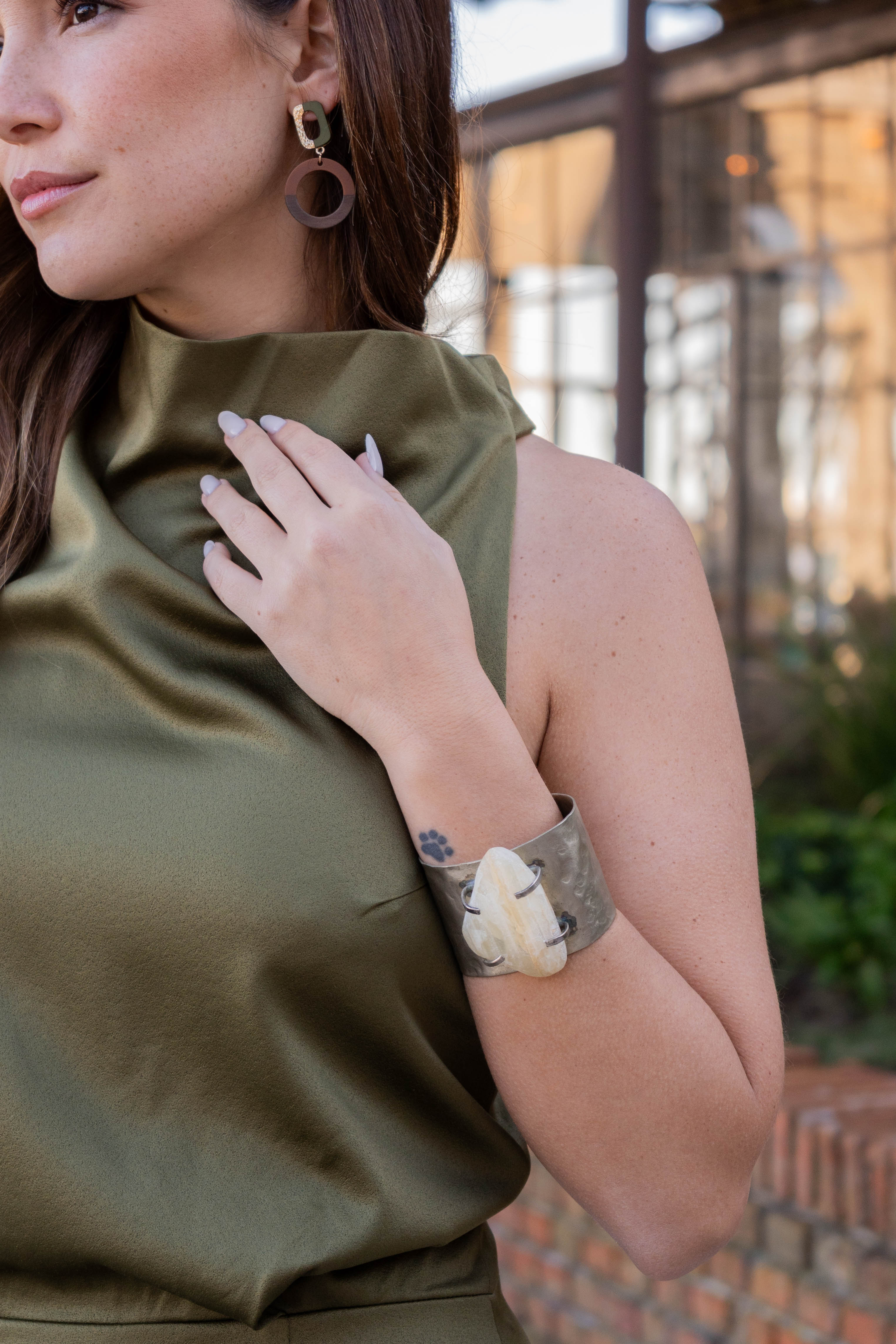 Pulsera esclava con piedra