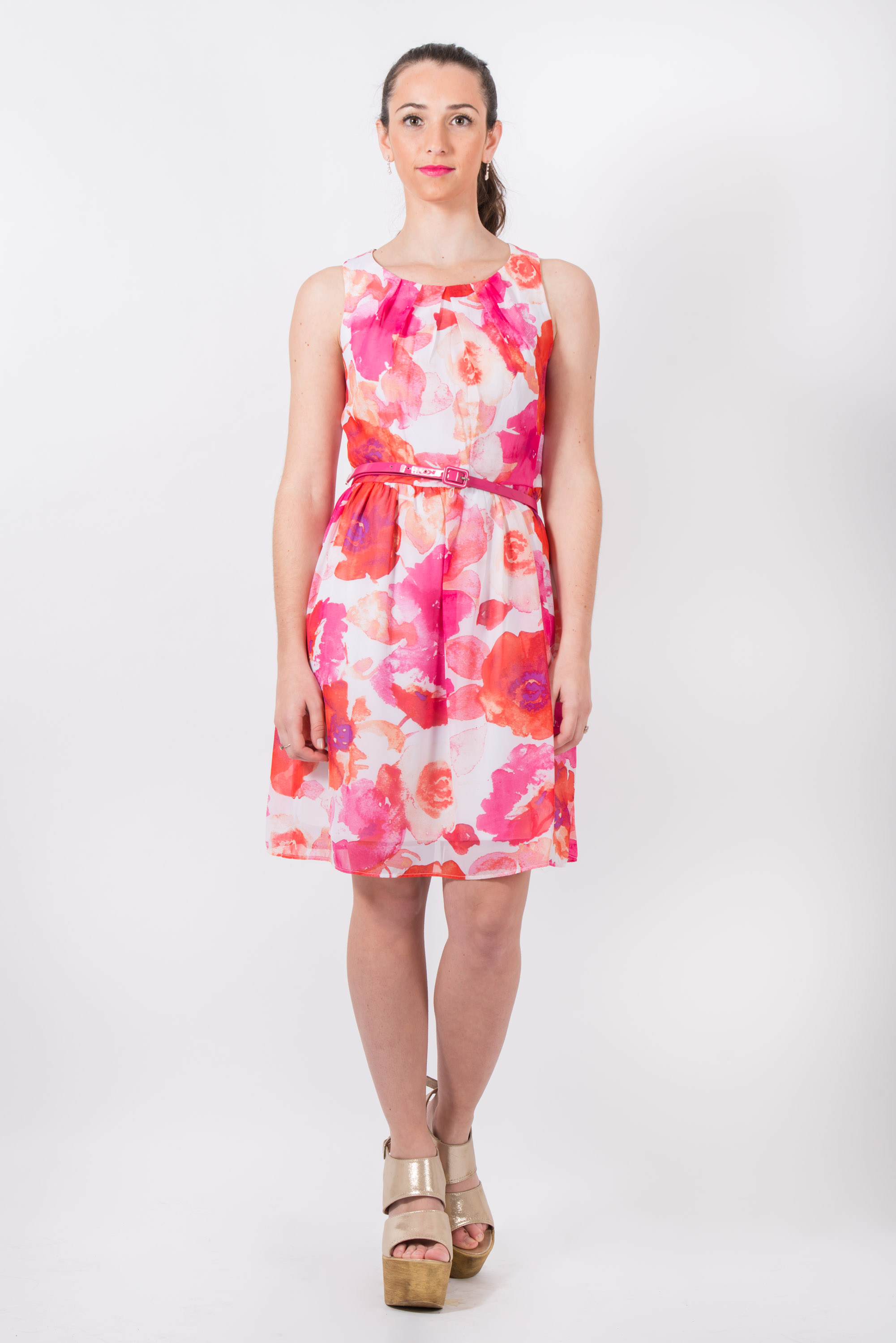 Cinto fucsia acharolado