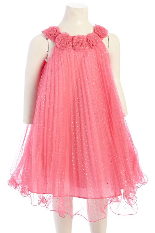 Vestido plisado a lunares