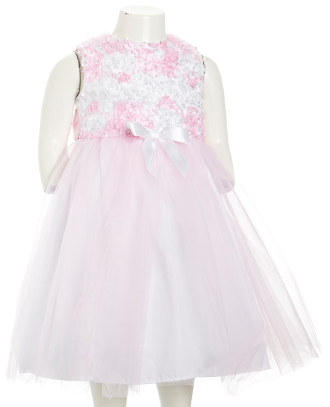 Vestido con detalle en top y falda en tul