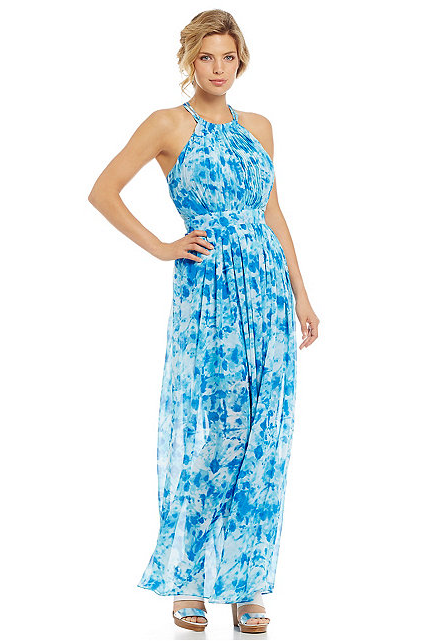 Vestido en gasa estampada