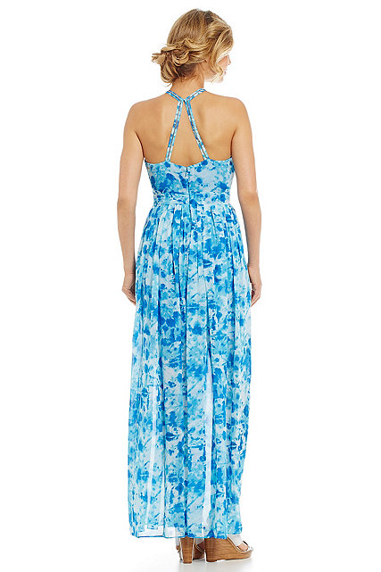 Vestido en gasa estampada