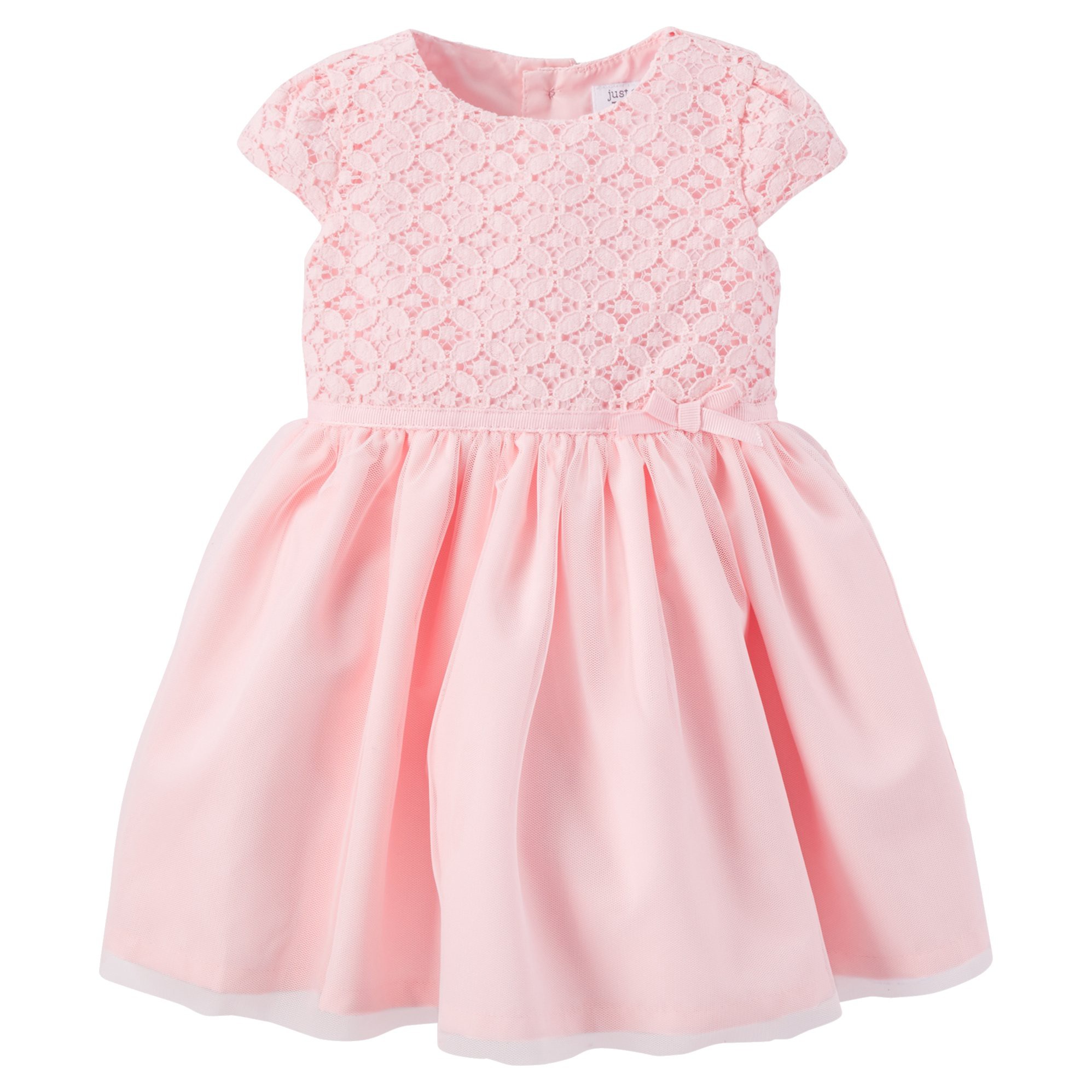 Vestido rosa con top de encaje