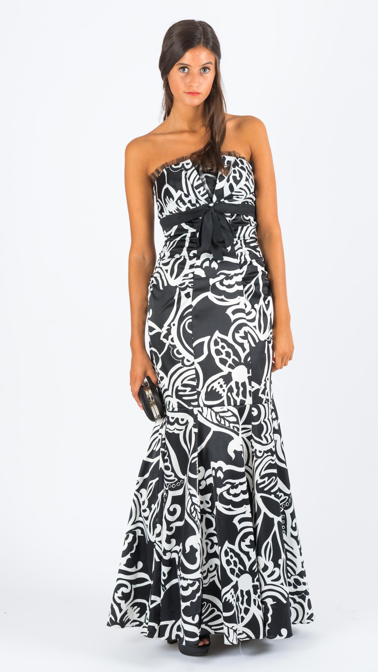 Vestido en satén estampado