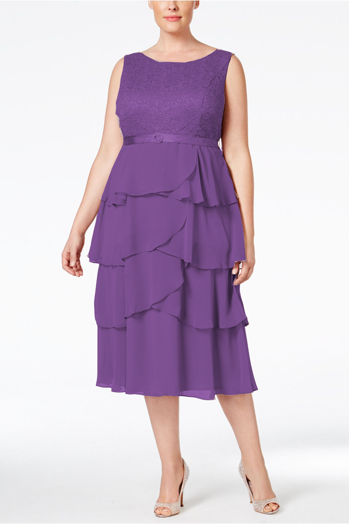 Vestido con top de encaje y volados