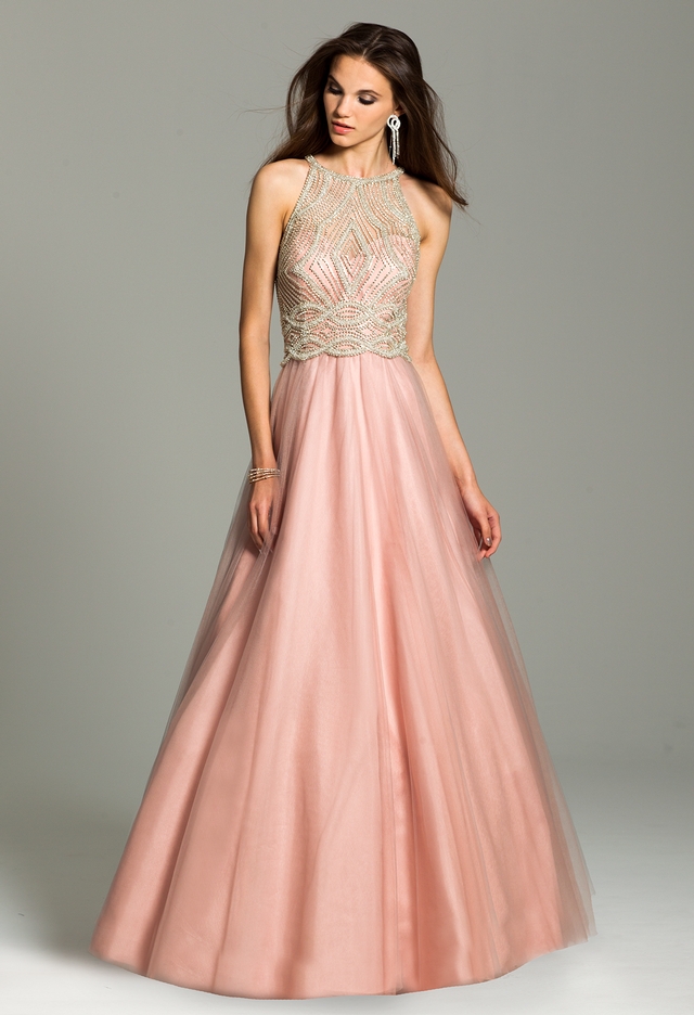Vestido con top bordado