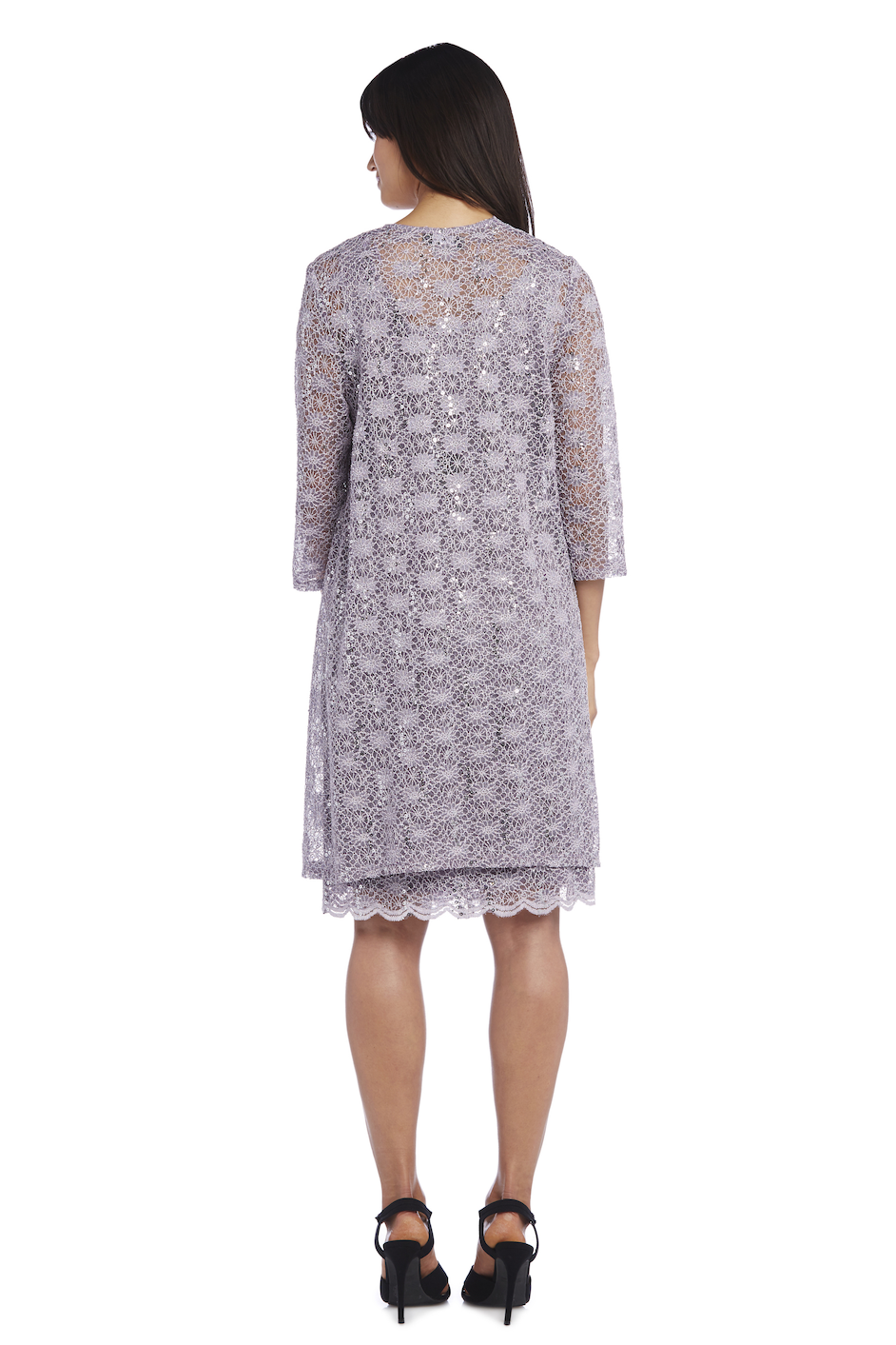 Conjunto de chaqueta y vestido de encaje