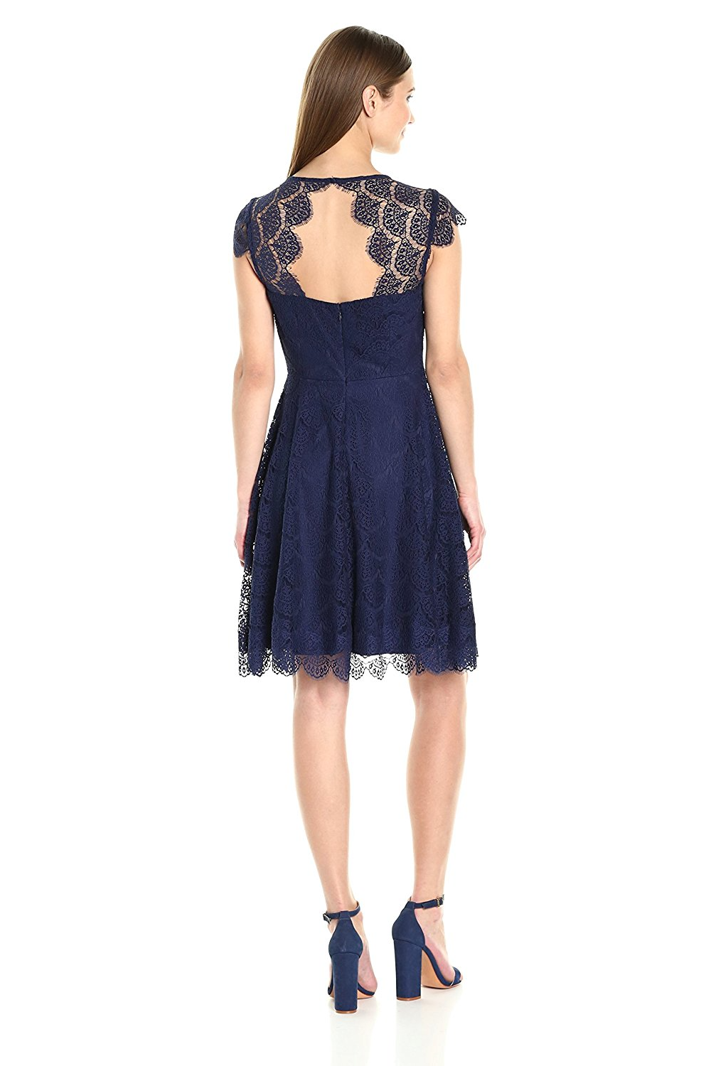 Vestido en encaje azul