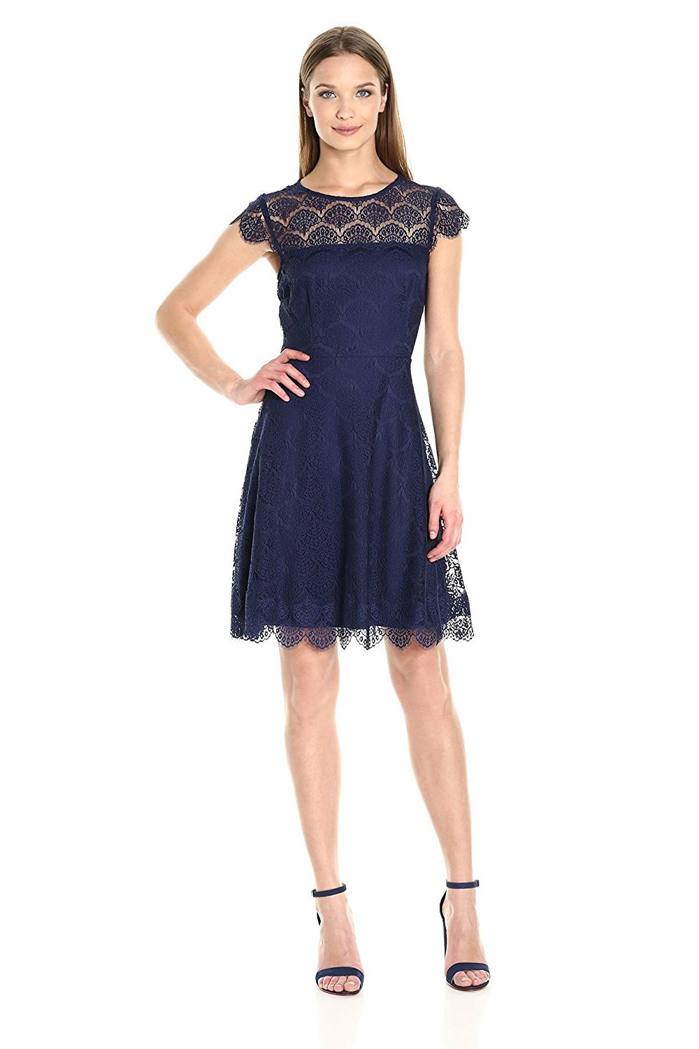 Vestido en encaje azul
