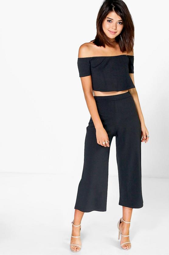 Off the shoulder crop top