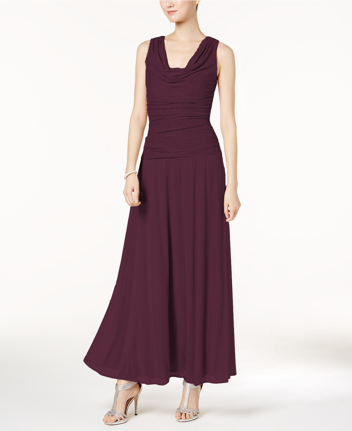 Vestido con top drapeado