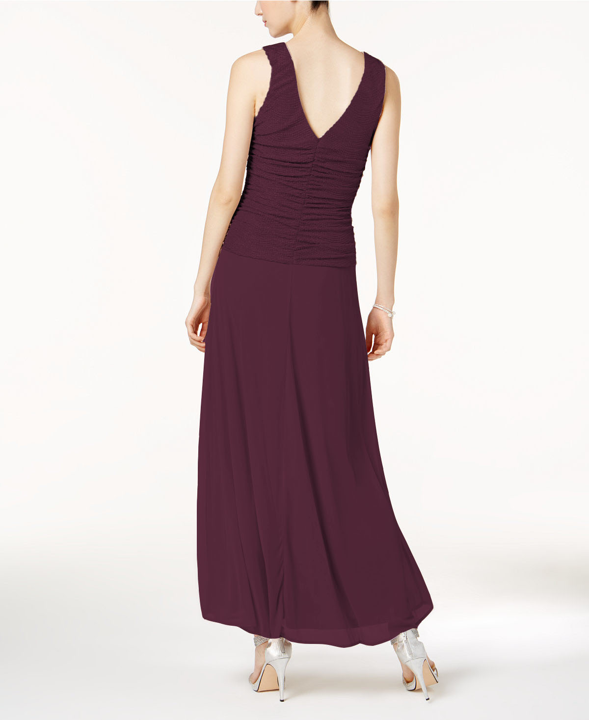 Vestido con top drapeado