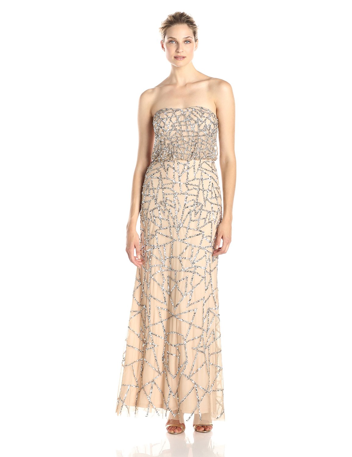 Vestido todo bordado en lentejuelas