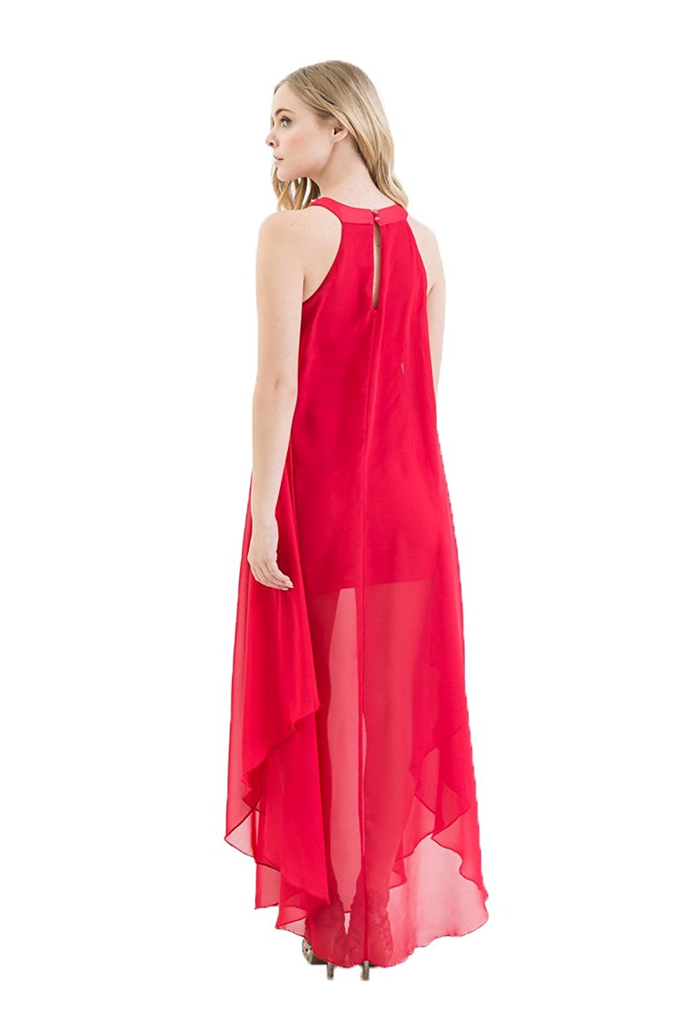 Vestido con falda en pico