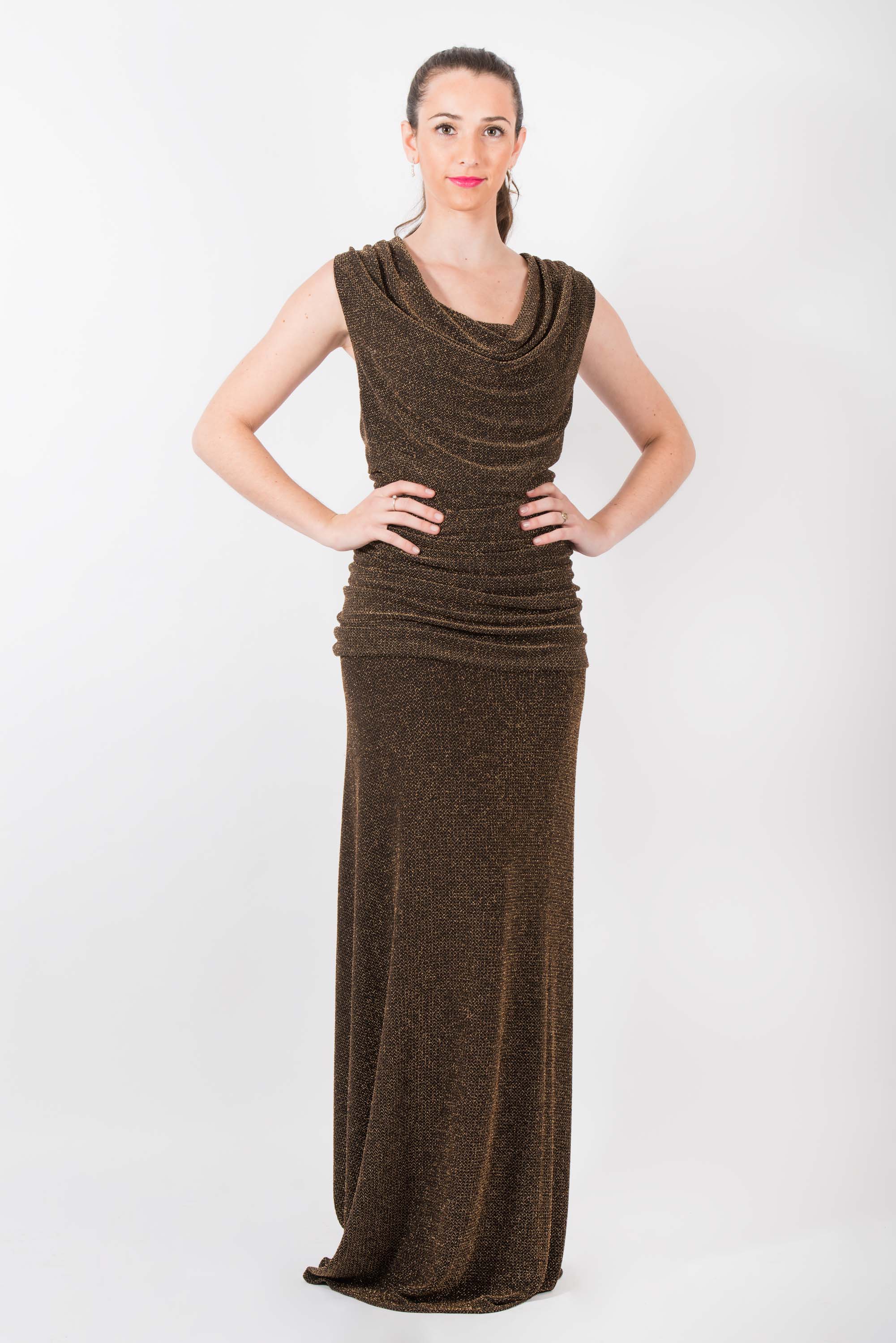 Vestido con top drapeado