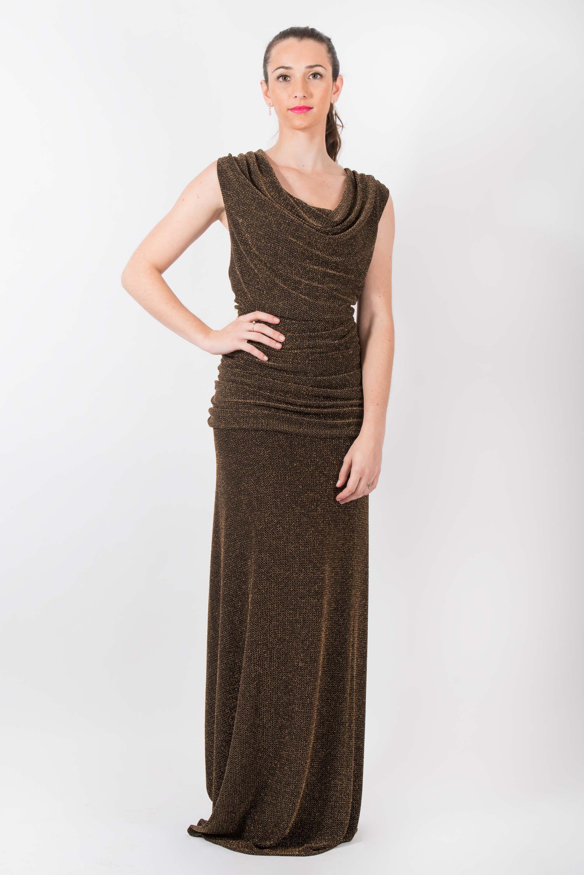 Vestido con top drapeado