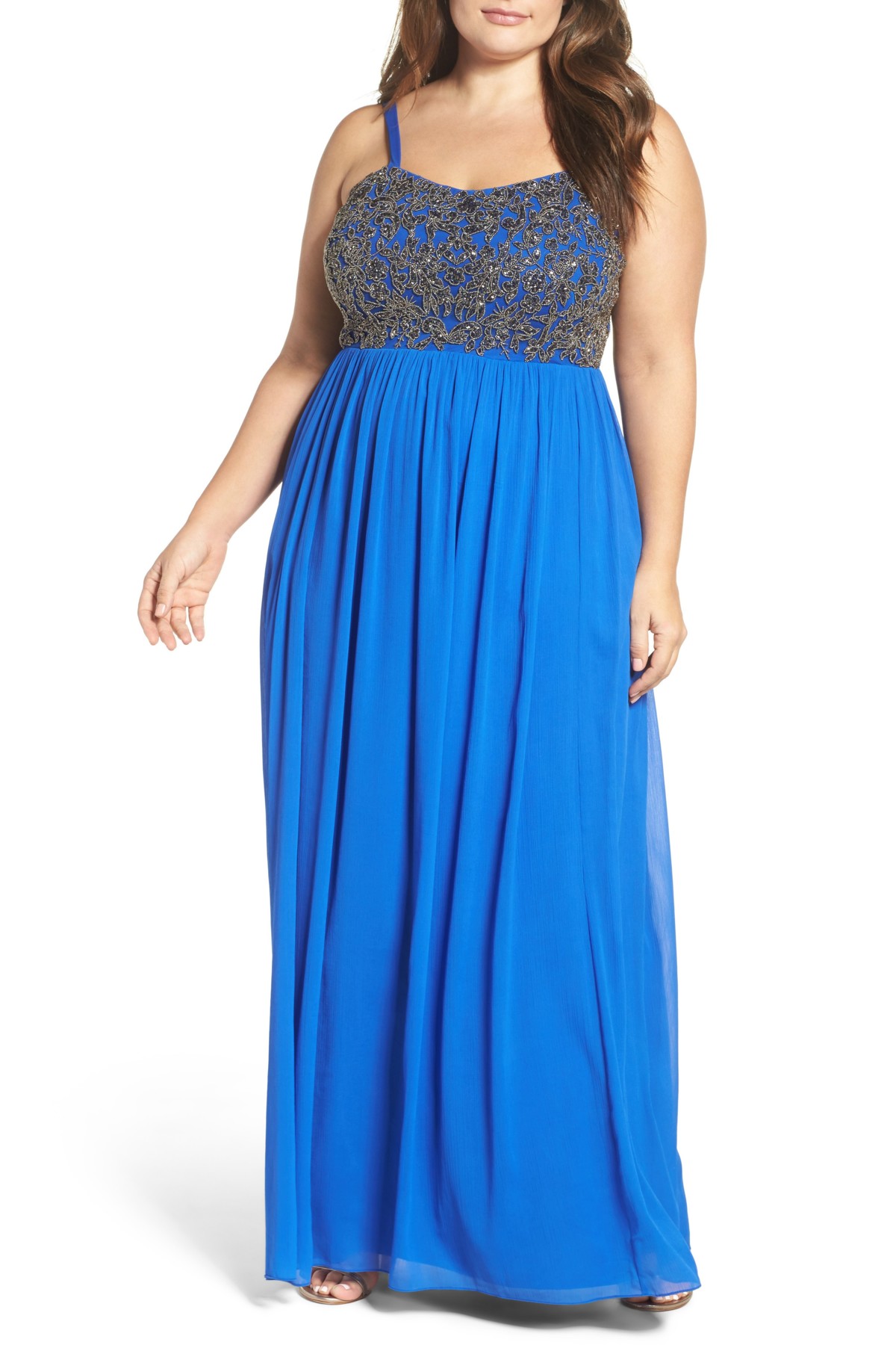 Vestido con top bordado