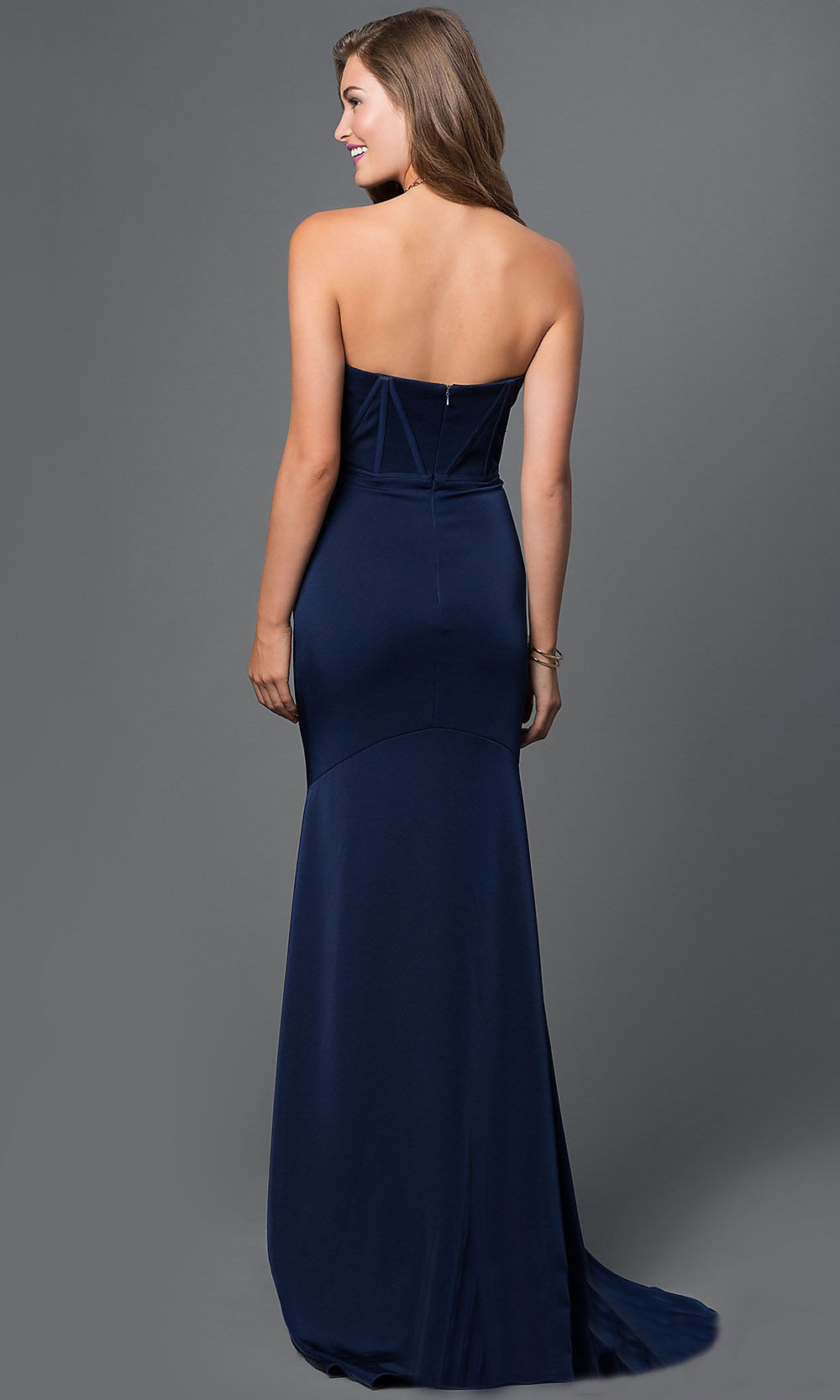 Vestido sirena con top tipo corset