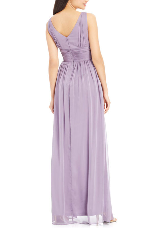 Vestido en gasa con top cruzado