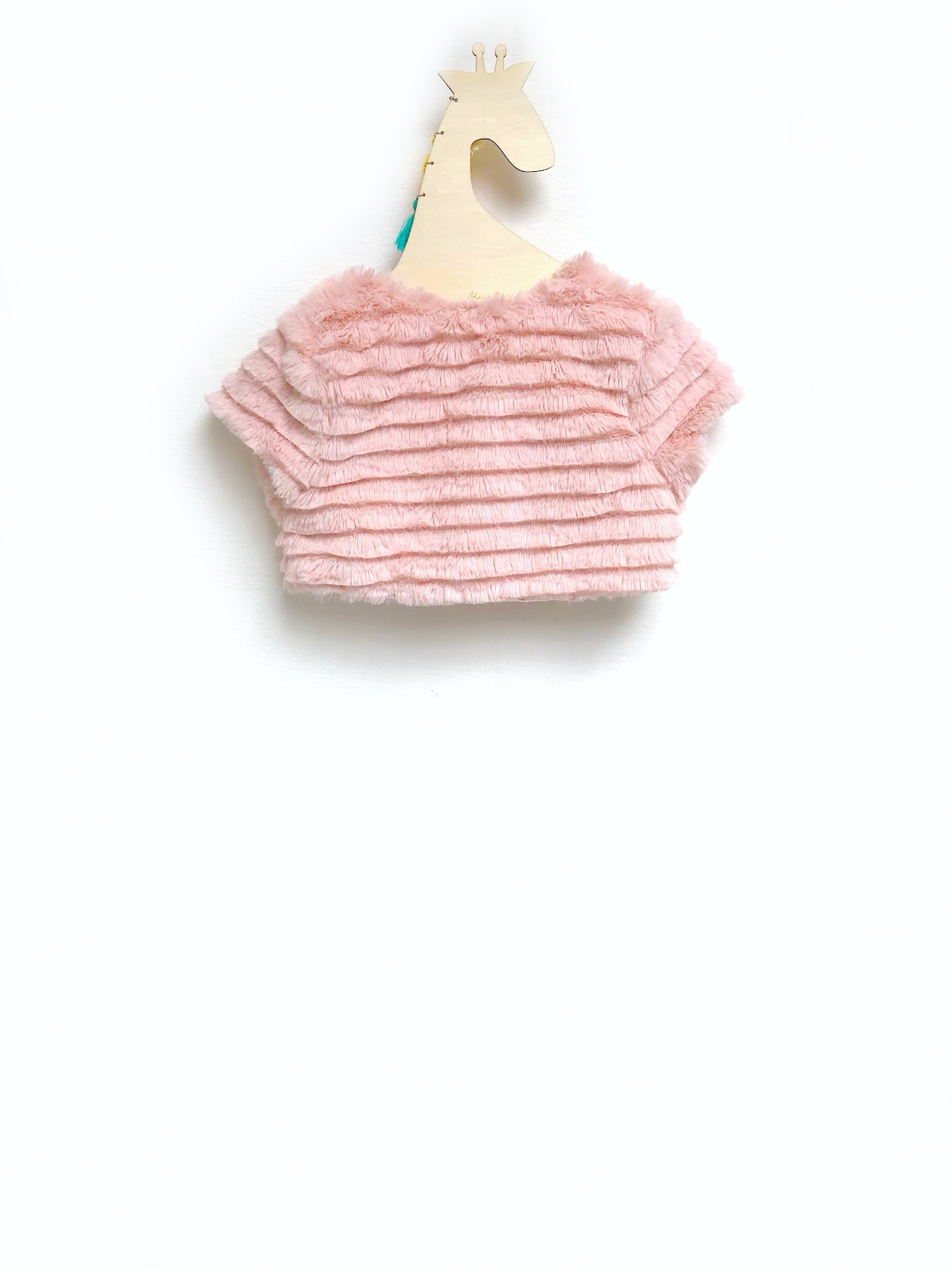 Torera de piel rosa