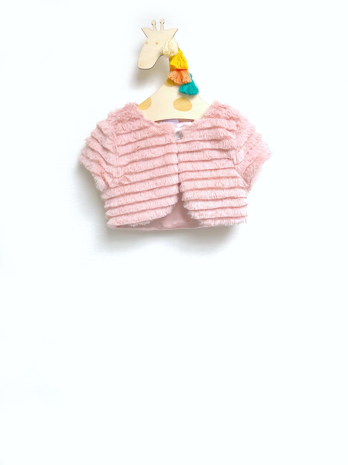 Torera de piel rosa