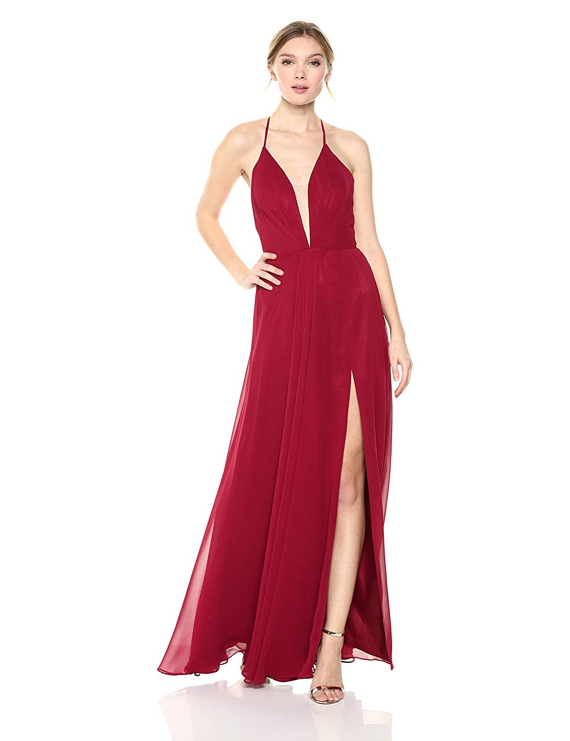 Vestido con tajo y espalda escotada