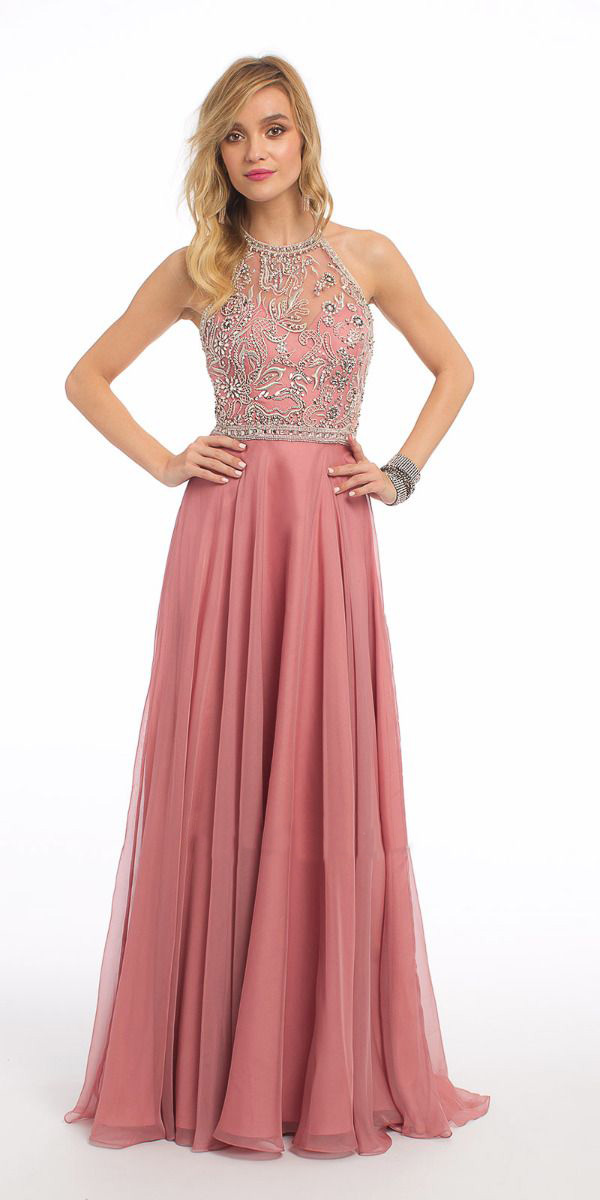 Vestido con top bordado