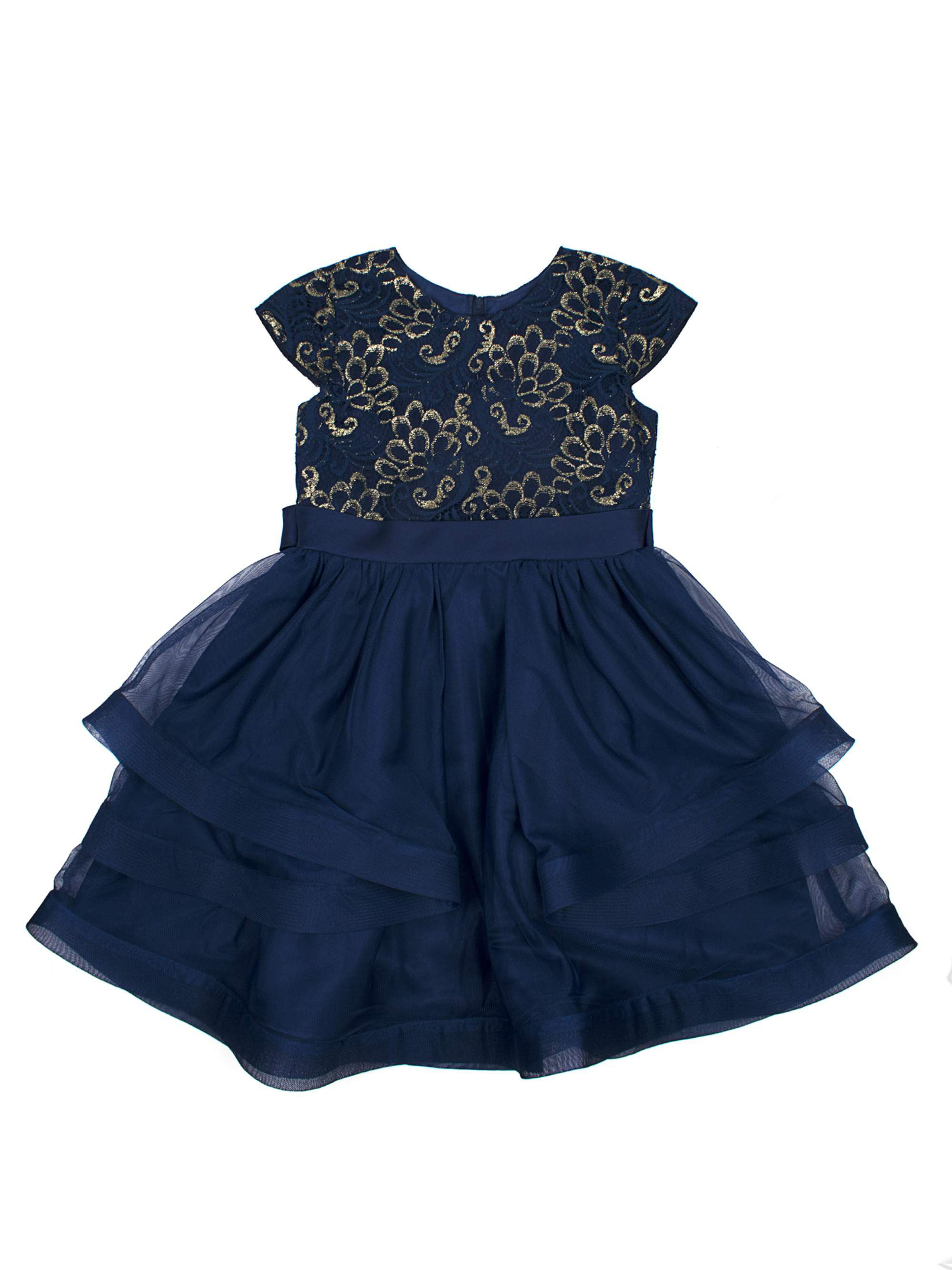Vestido con top de encaje y falda en tul