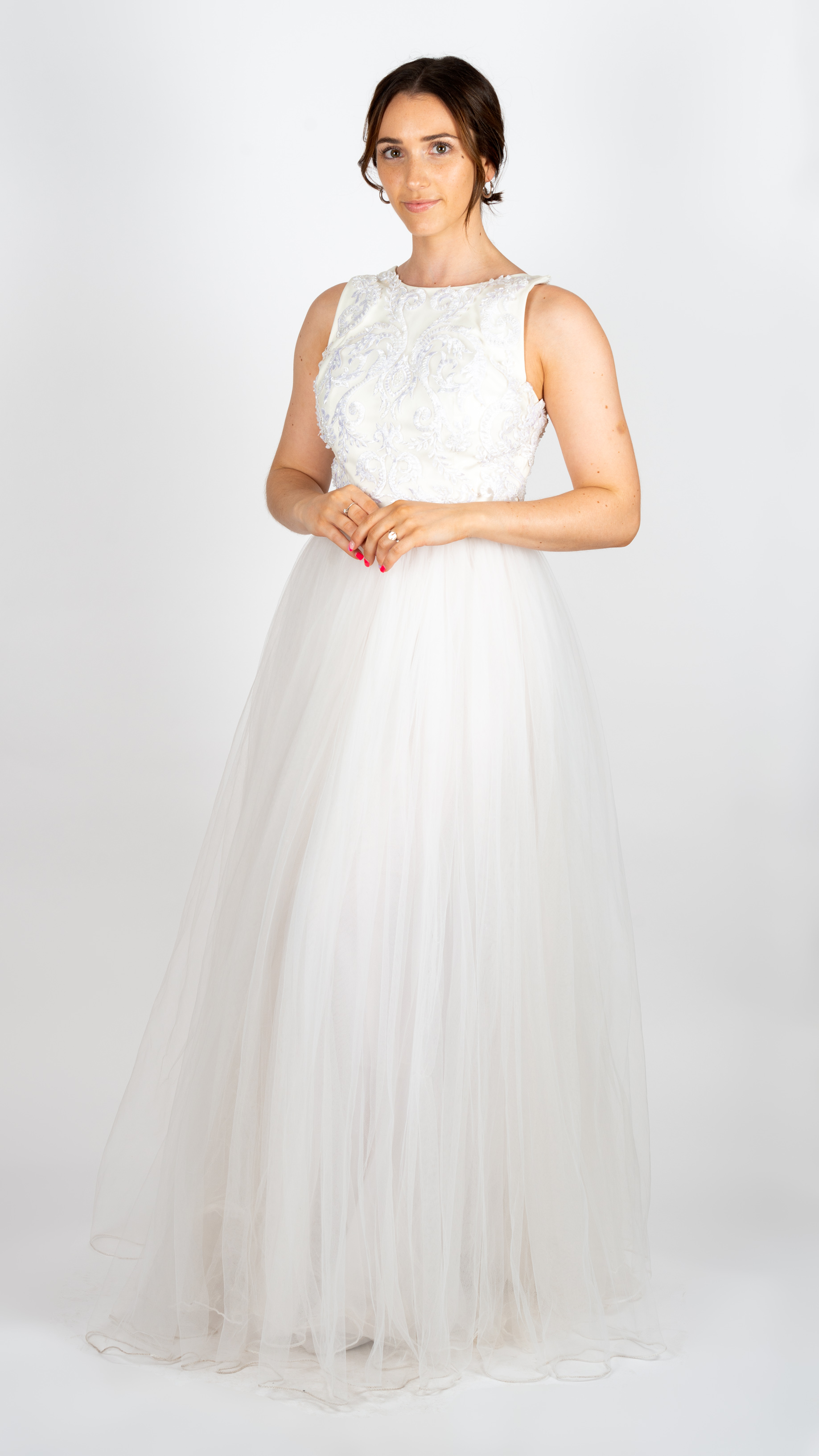 Vestido blanco en tul