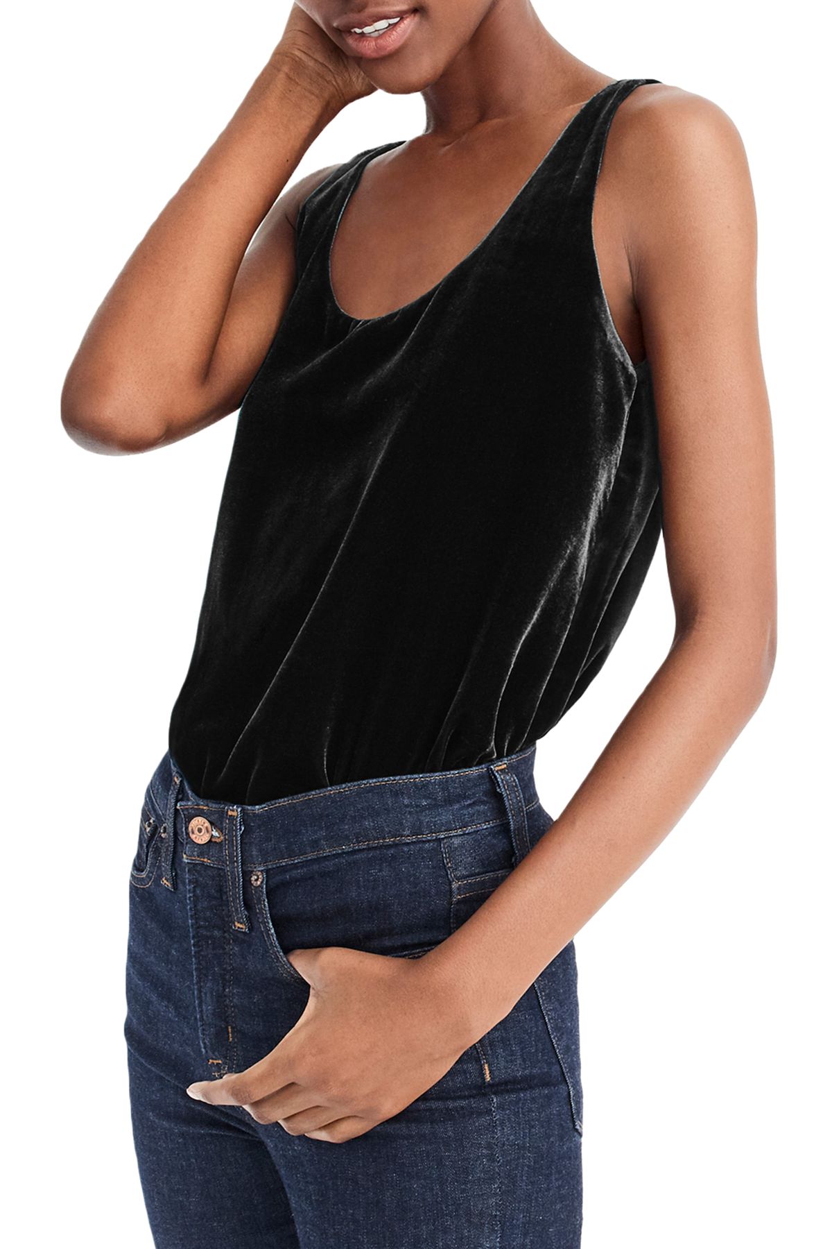 Musculosa en terciopelo