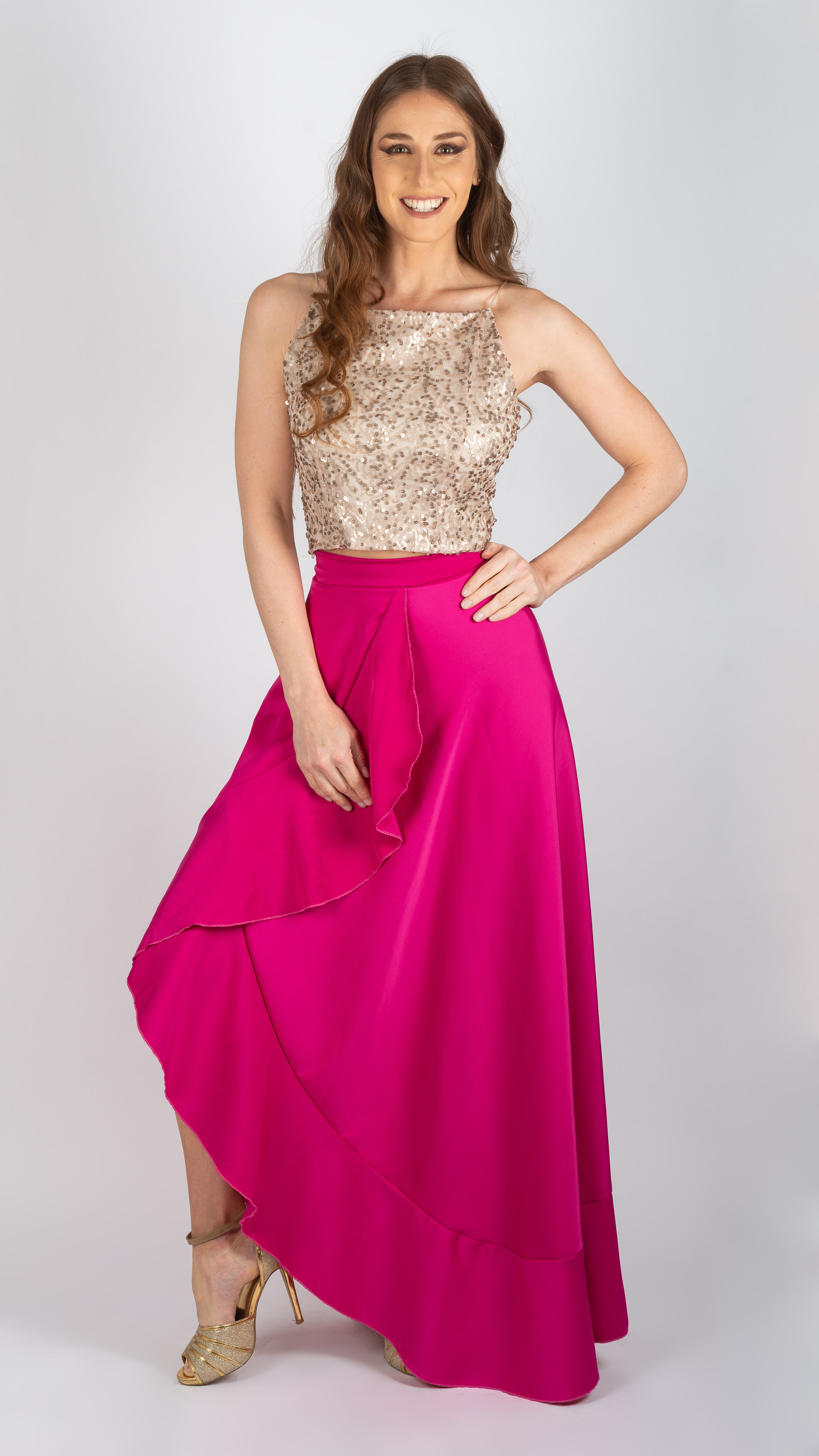 Pollera con volado