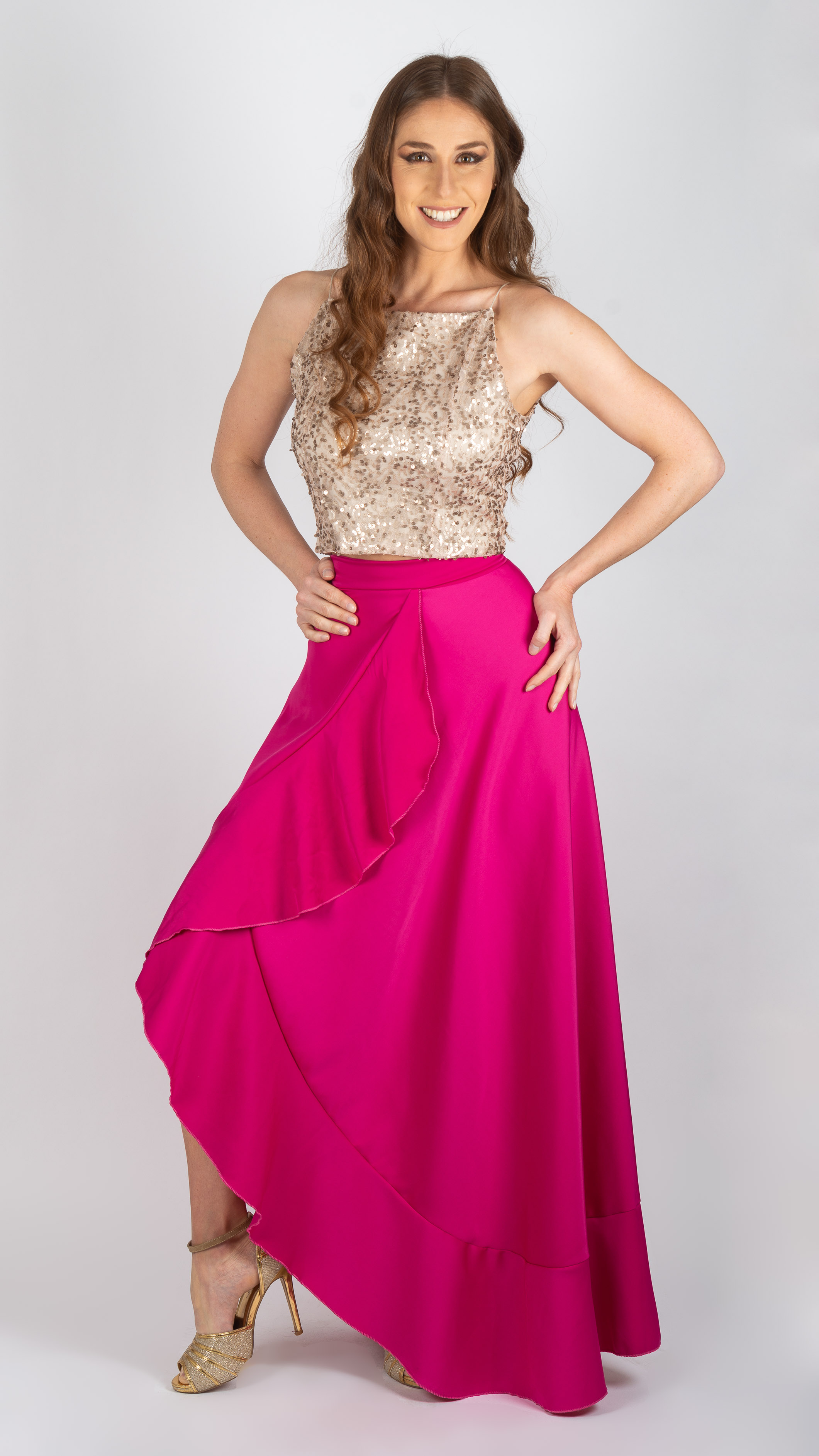 Pollera con volado