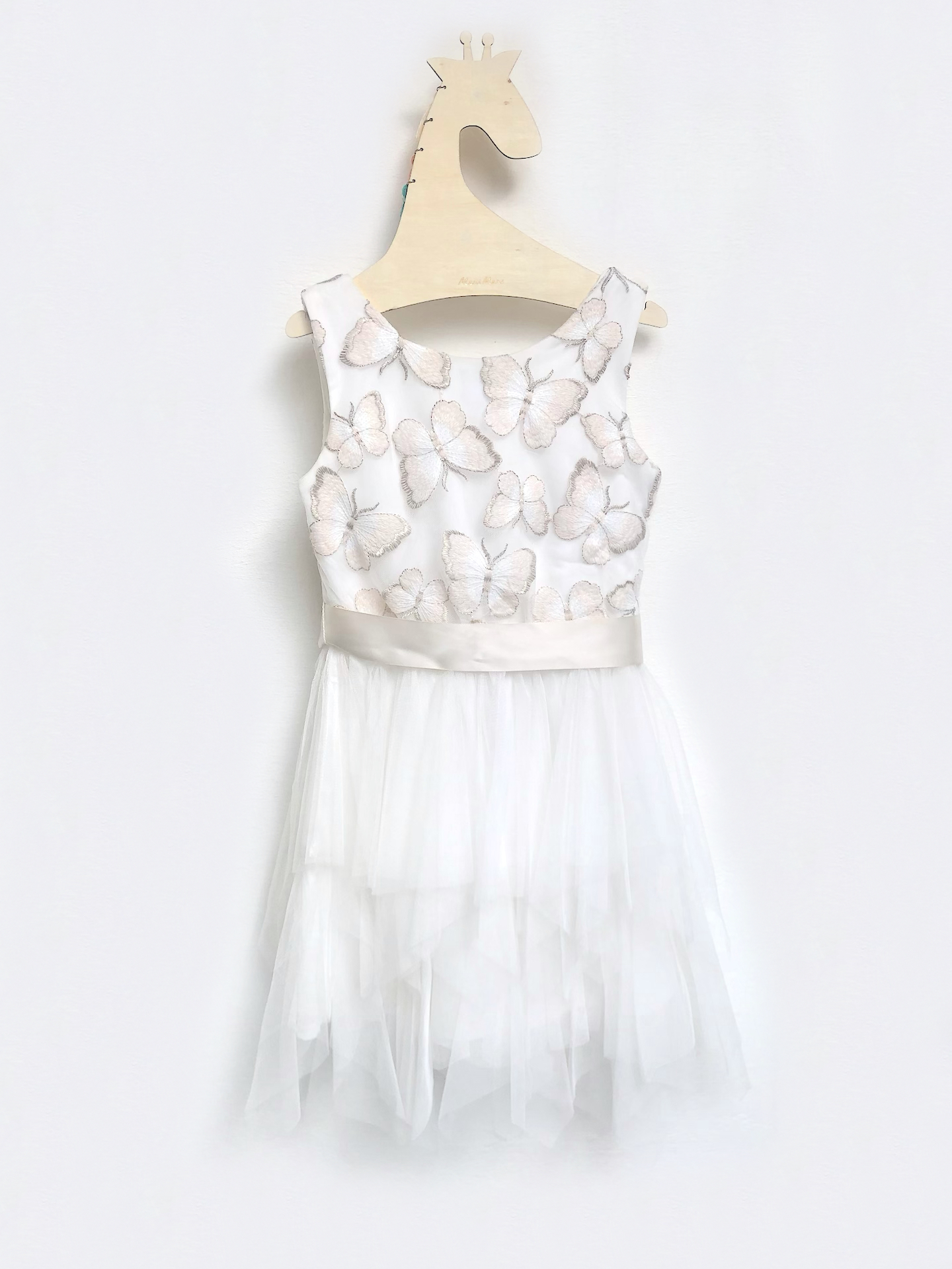 Vestido con top con mariposas
