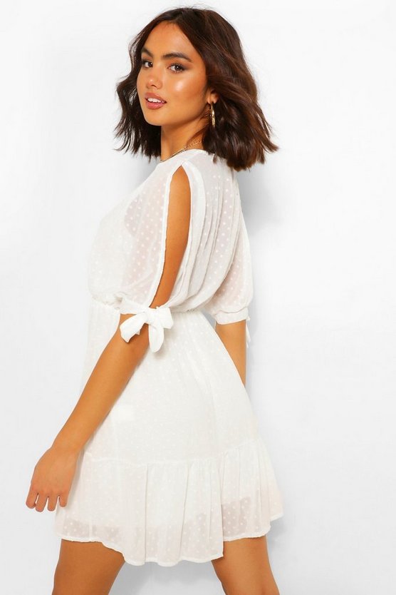 Vestido corto en plumetí