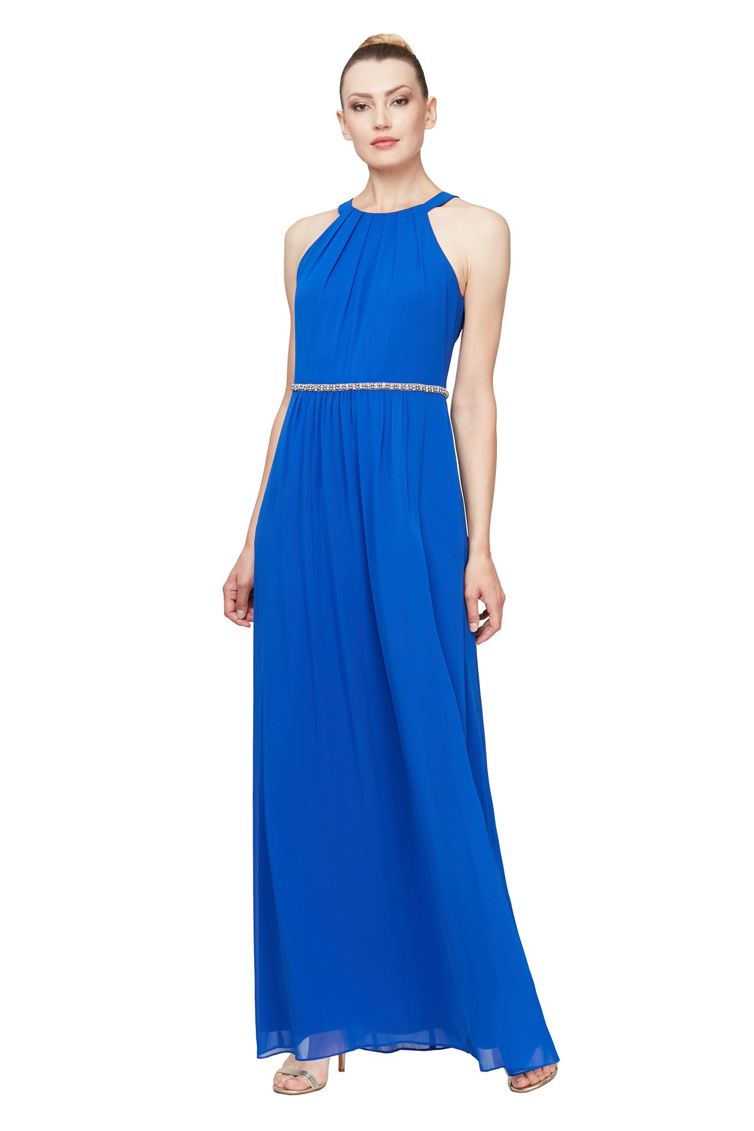 Vestido con bordado en cintura