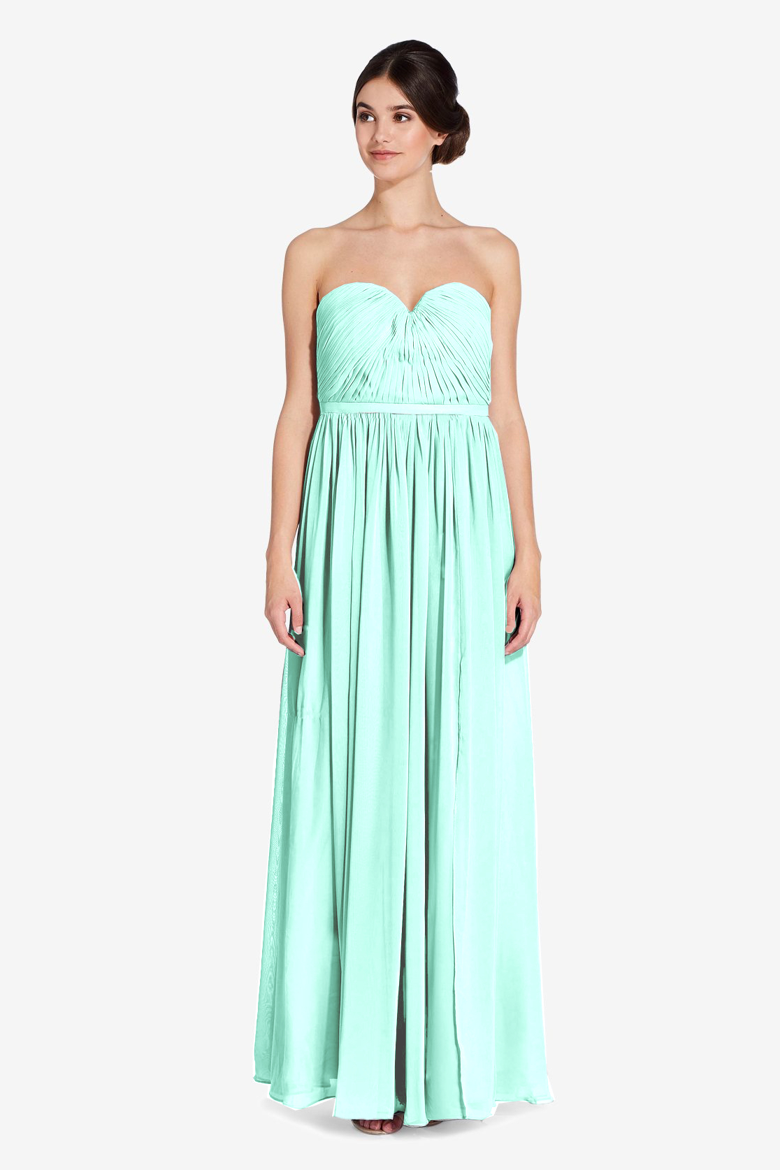 Vestido strapless con top drapeado