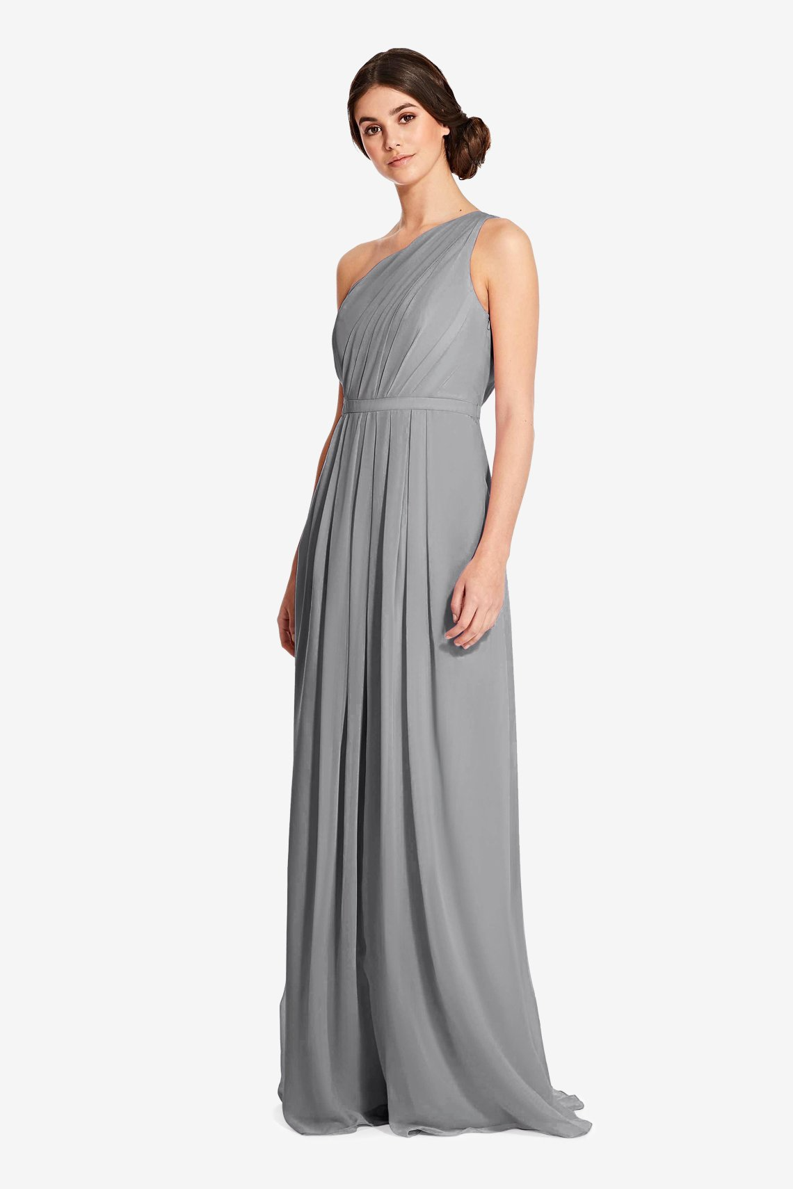 Vestido en gasa con un hombro