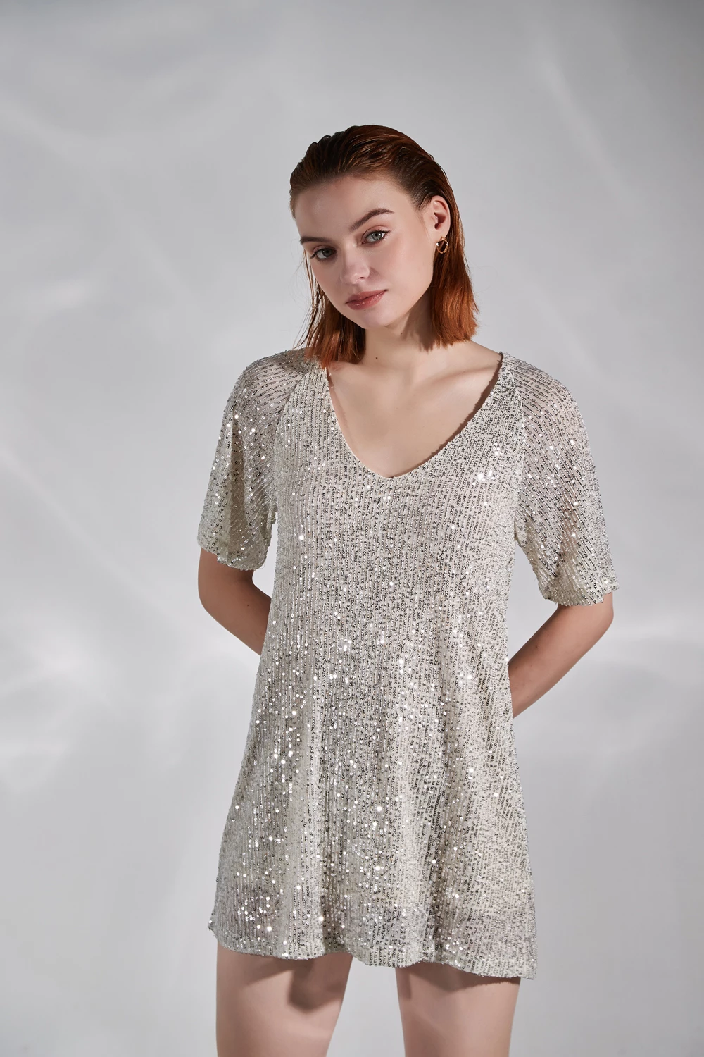 Vestido remerón plata