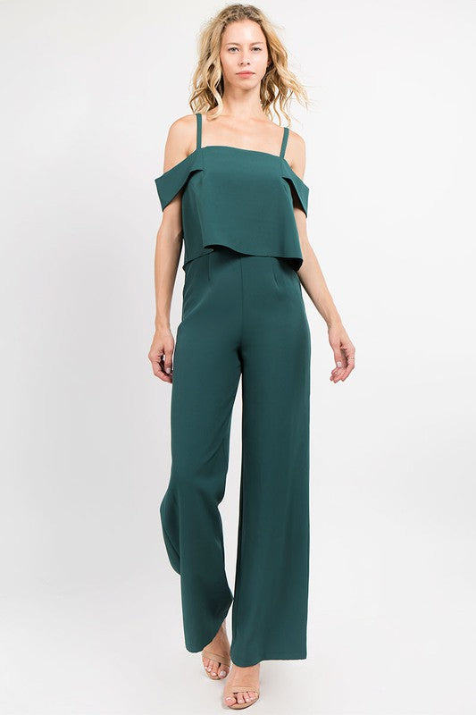 Mono verde cold shoulder