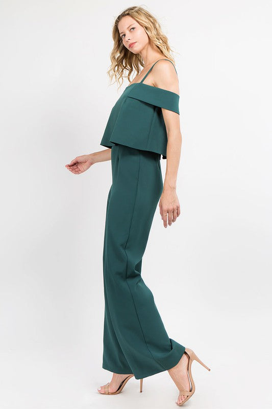 Mono verde cold shoulder